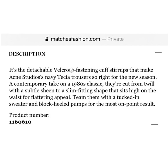 Acne - Tecia Stirrup Pants - Picture 5 of 7